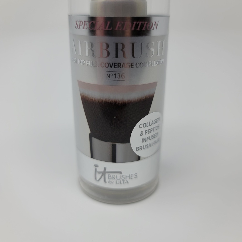 IT Cosmetics Special Edition Flat Top Full Coverage Complexion Brush No 136 New - Picture 3 of 7